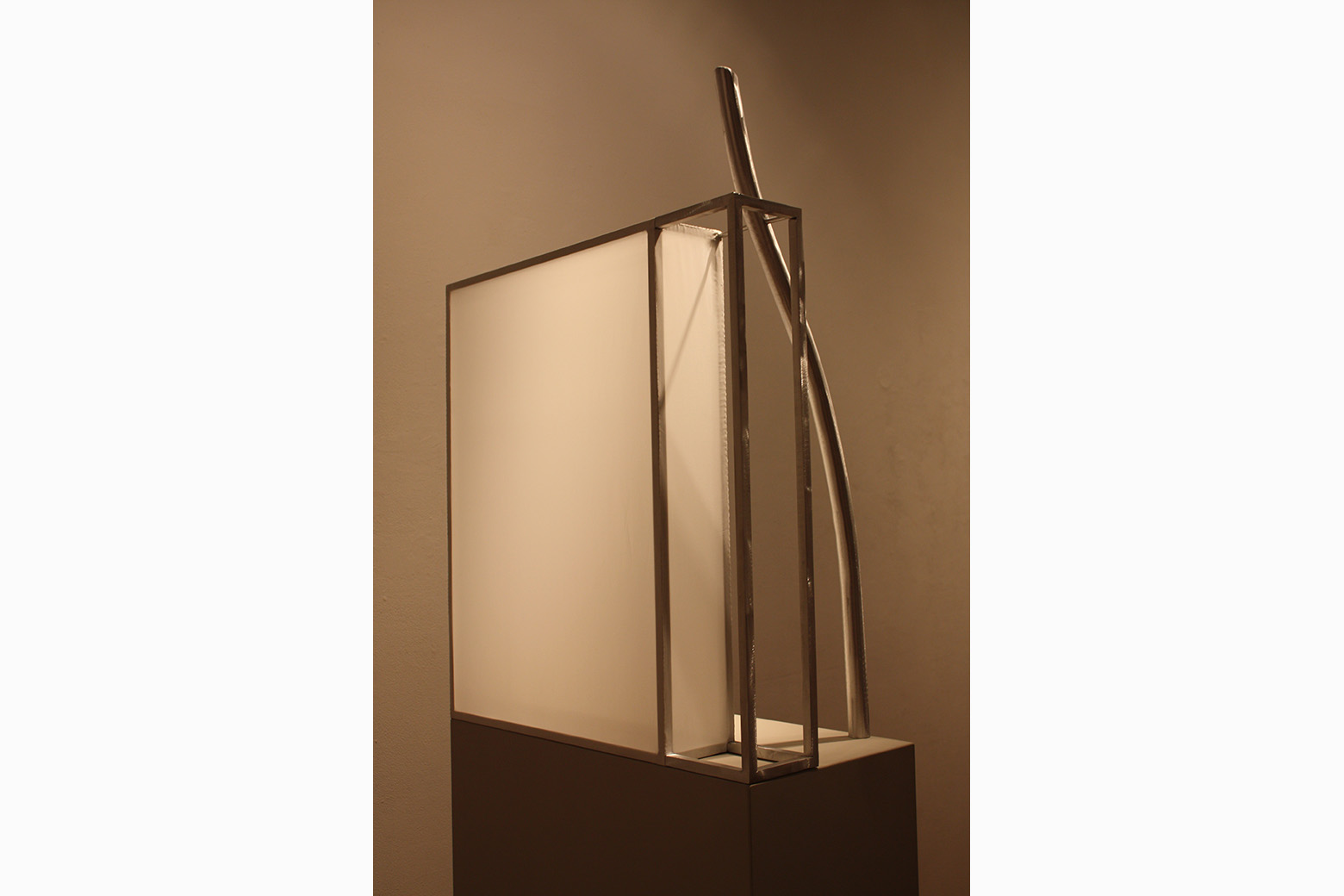 Strongarmed33”h x 24.75”w x 12d on 48”h pedestal